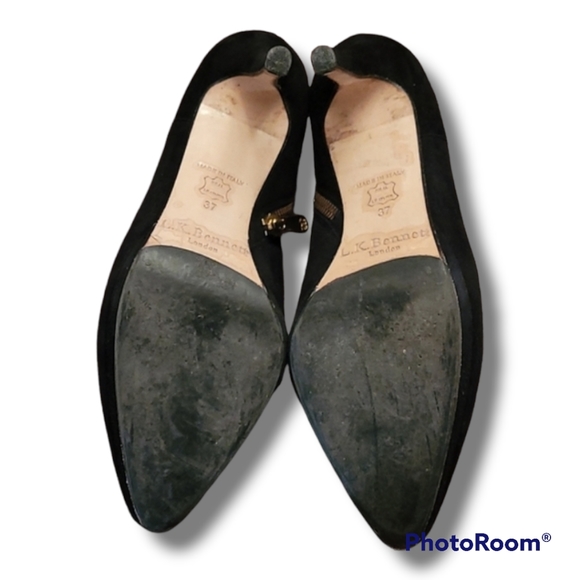 L.K. Bennett London Black Side Zip Stiletto Heeled Boots - Picture 9 of 10